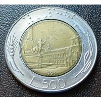 Италия 500 лир, 1991   ( 2-7-6 )