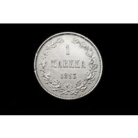 1 марка 1893 г. Финляндия (Российская Империя), Александр III. Сохран!