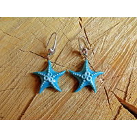 Серьги ручной работы с морскими звездами