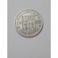 Маврикий 1 рупия 1990 года .