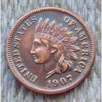 США 1 цент 1907 года. Состояние! Предложи свою цену или обмен!