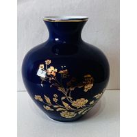 Винтажная фарфоровая миниатюрная ваза для цветов кобальт, золочение royal porzellan Германия. АУКЦИОН не с рубля без МПЦ.