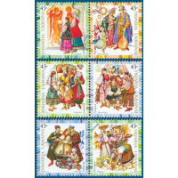 Украина 2003. Национальные костюмы. Праздники 6 марок (313)