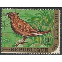 Бурунди. Птицы. Хохлатая поганка. 1970г. Mi#649.