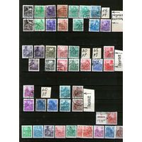 ГДР.Стандарты пятидесятых годов ("ПЯТИЛЕТКА")-разные выпуски-гашеные и чистые(без наклеек) !