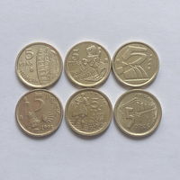 5 песет 1993 - 6 монет